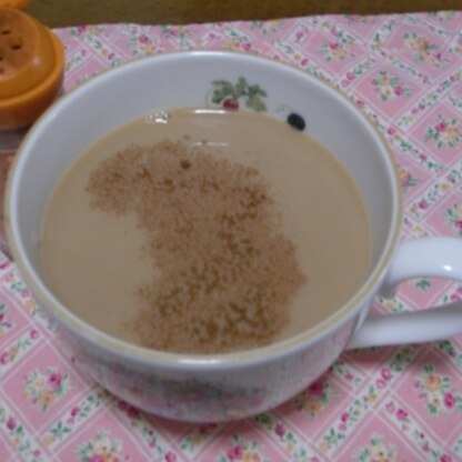 カフェオレで(^ｰ^)　美味しかったです♪ご馳走様でした。